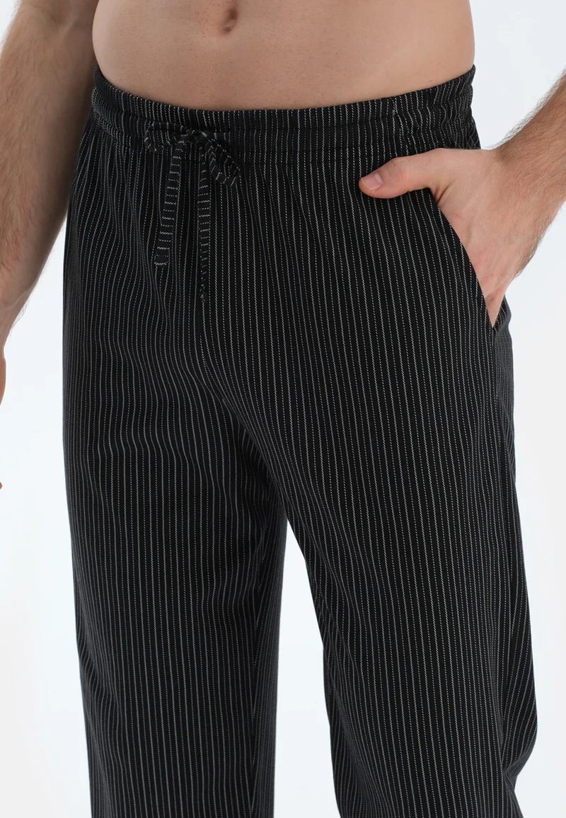 dagi  Striped Regular/Classic Fit Trousers Cotton Blend Sleepwear for Men | Best Price UAE