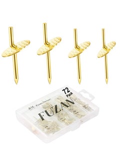 Excefore Picture Hangers, 72 Pcs Picture Hanging Nails, 4 Different Size Picture Hangers, Iron Alloy Nail Hooks, for Clock, Mirror, Jewelry, for Hanging Pictures, Picture Hanging Hardware  - Image 1