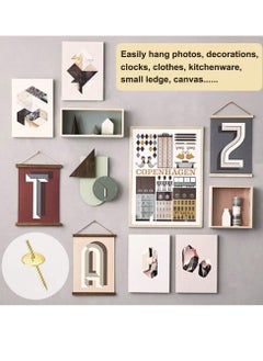 Excefore Picture Hangers, 72 Pcs Picture Hanging Nails, 4 Different Size Picture Hangers, Iron Alloy Nail Hooks, for Clock, Mirror, Jewelry, for Hanging Pictures, Picture Hanging Hardware  - Image 3