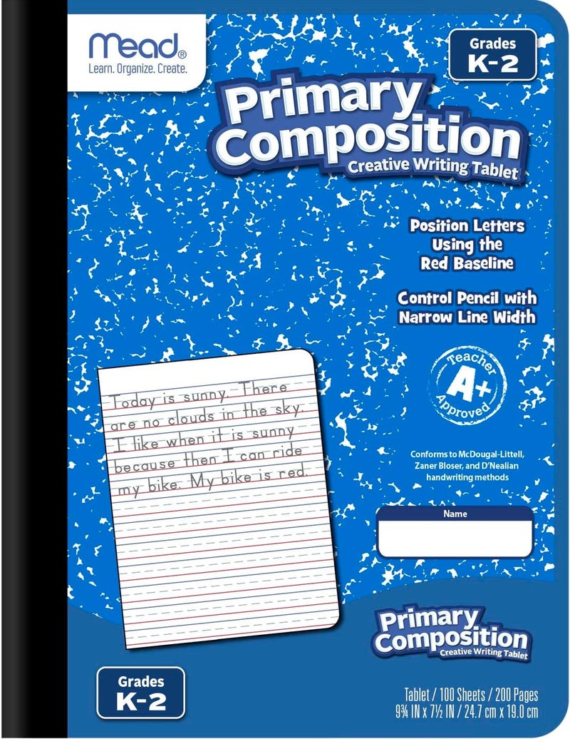 Mead Primary Composition Book, Ruled, Grades K-2, 100 Sheets, 7-1/2" x 9-3/4", 4 Pack (610053-ECM) - Image 3