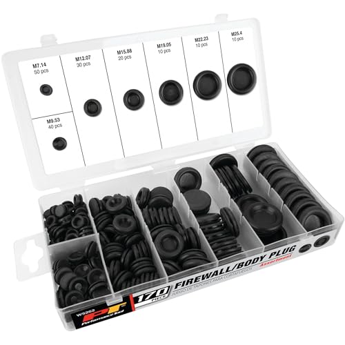 Performance Tool W5262 170pc Rubber Grommet Assortment Kit in Divided Organizer Case for Firewall and Body Use - Image 1