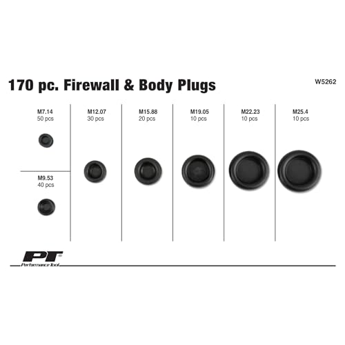 Performance Tool W5262 170pc Rubber Grommet Assortment Kit in Divided Organizer Case for Firewall and Body Use - Image 2