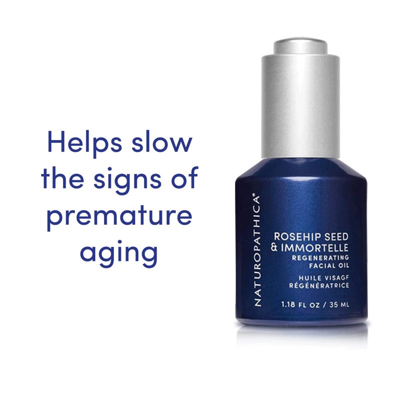 Naturopathica Rosehip Seed & Immortelle Regenerating Facial Oil, Daily Face Oil for Softened Fine Lines and a Healthy Glow, Lightweight Face Oil for Men and Women, 1.18 fl oz - Image 4