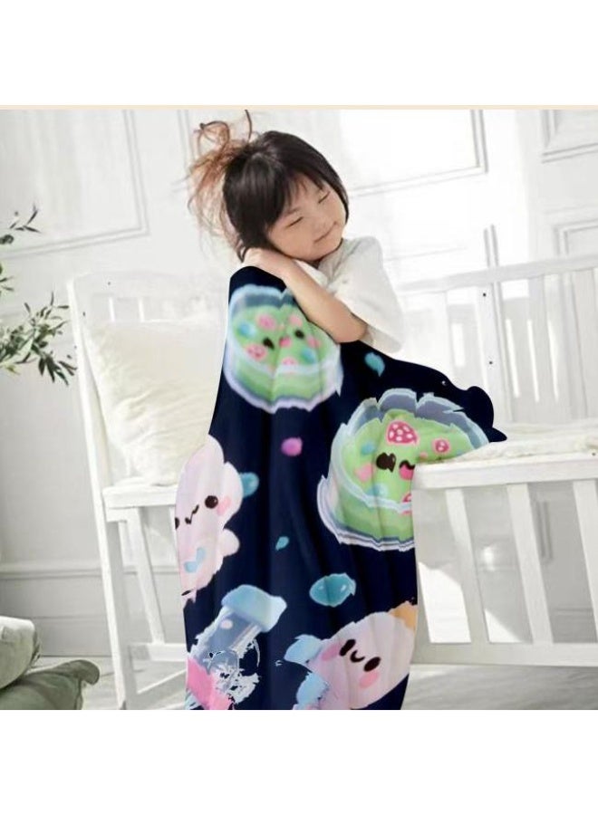 عام بطانية رقيقة من الفانيلا الكرتونية للأطفال والرضع (دافئة ومريحة، ومناسبة للنوم والألعاب) 70 سم * 100 سم - Image 1