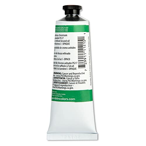 Gamblin Artist Oil 37Ml Chromium Oxide Green - Image 3