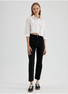 DeFacto Vintage Straight Fit Ankle Length Jeans by Styli  - Image 1
