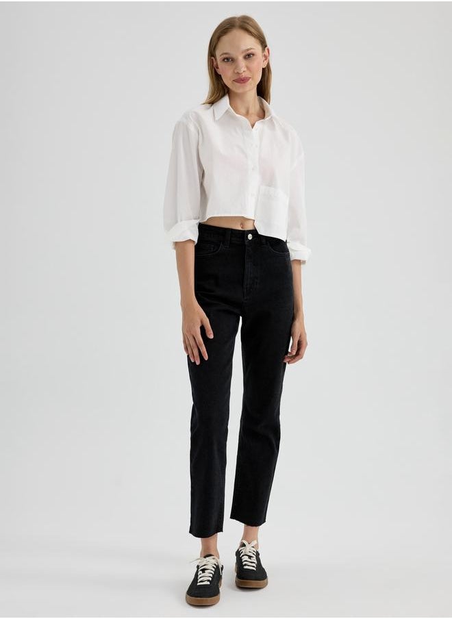 DeFacto Vintage Straight Fit Ankle Length Jeans by Styli  - Image 1