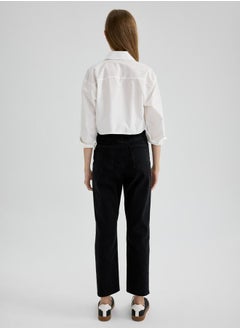DeFacto Vintage Straight Fit Ankle Length Jeans by Styli  - Image 4