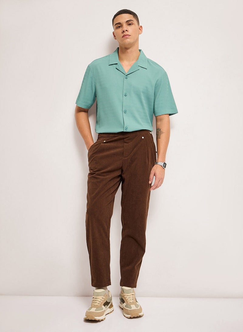 THE BEAR HOUSE Mens Slim Fit, Short Sleeve, Breathable, Comfortable, All Day Wear Shirt, Perfect for Casual Outings, Work Environments, or Relaxing - Image 3