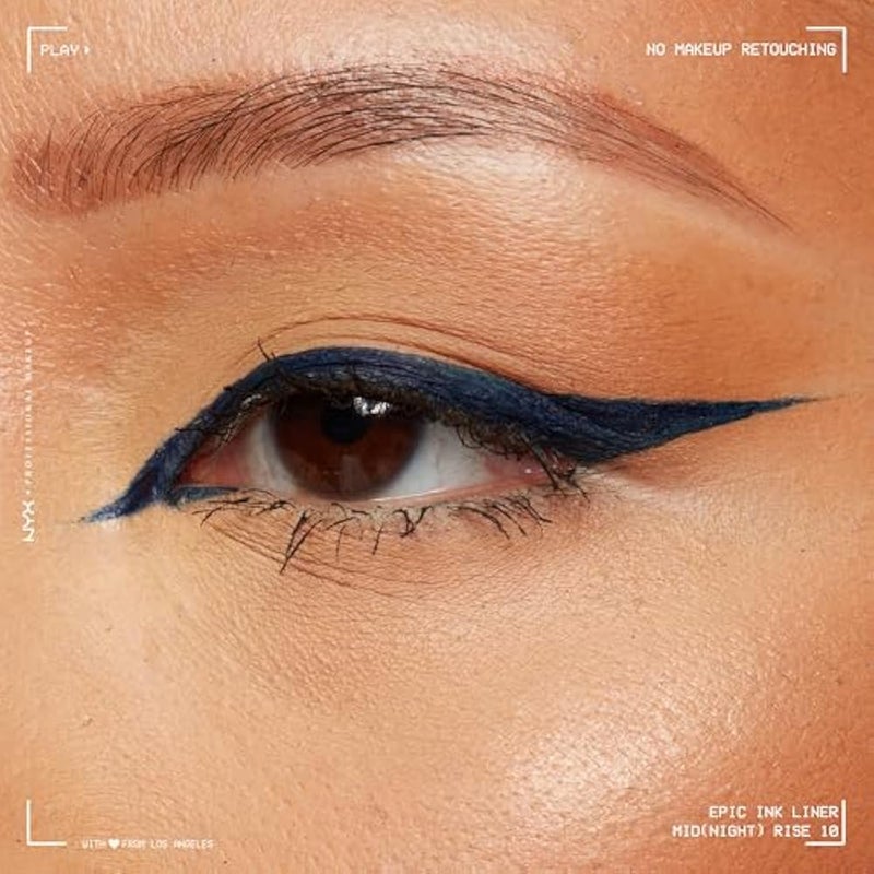NYX PROFESSIONAL MAKEUP Epic Ink Liner, Waterproof Matte Liquid Eyeliner with Vegan Formula - Mid Night Rise (Deep Navy) - Image 4