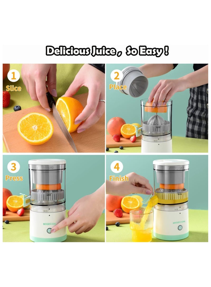 ELTRAZONE Electric Citrus Juicer,Orange Juice Squeezer with Powerful Motor and USB Charging Cable,Juicer Extractor,Lime Juicer - Image 3