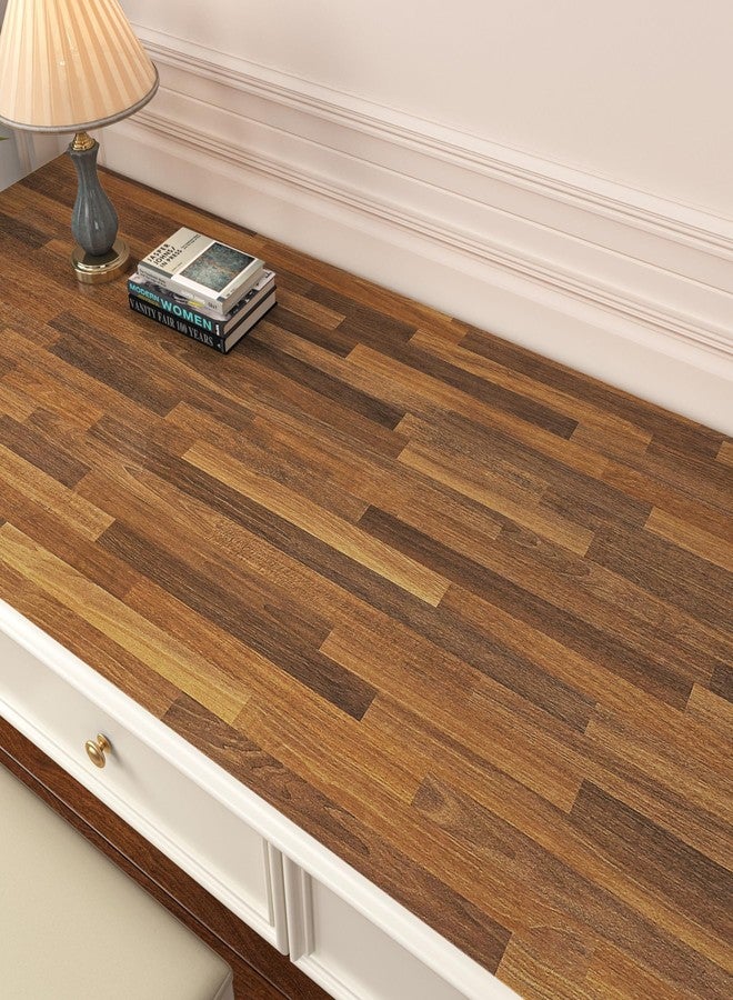 Decotalk Butcher Block Contact Paper Wood Contact Paper 17.7x120 Inch Dark Wood Contact Paper for Countertops Dark Brown Butcher Block Contact Paper Wood Peel and Stick Wallpaper Woods Vinyl Wrap - Image 3