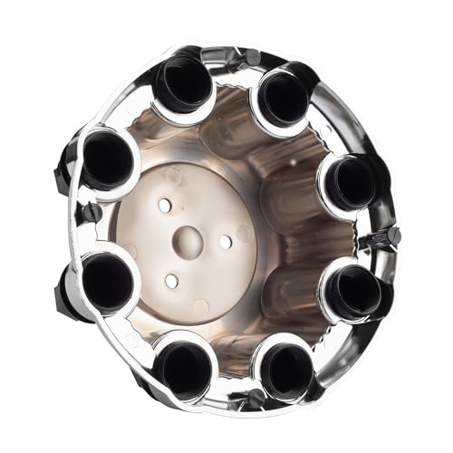 Rheedal 1Pc 207MM/8.15IN Center Cap for Chevy GMC Chevrolet Rim Wheel Replacement 15039488 15039489 9597169 9597170 Hub Cap, Chrome 8 Lug Wheel Cover. - Image 2