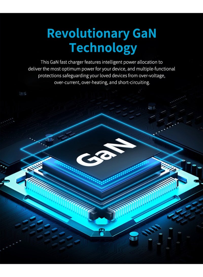 شاحن GaN بقدرة 65 واط PD سريع من نوع Type-C لمحول طاقة الكمبيوتر المحمول مع شهادة ETL - Image 4