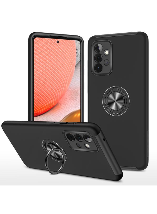 S-TOP Case For Samsung Galaxy A72 PC + TPU Shockproof Magnetic Protective Case with Invisible Ring Holder - Image 1