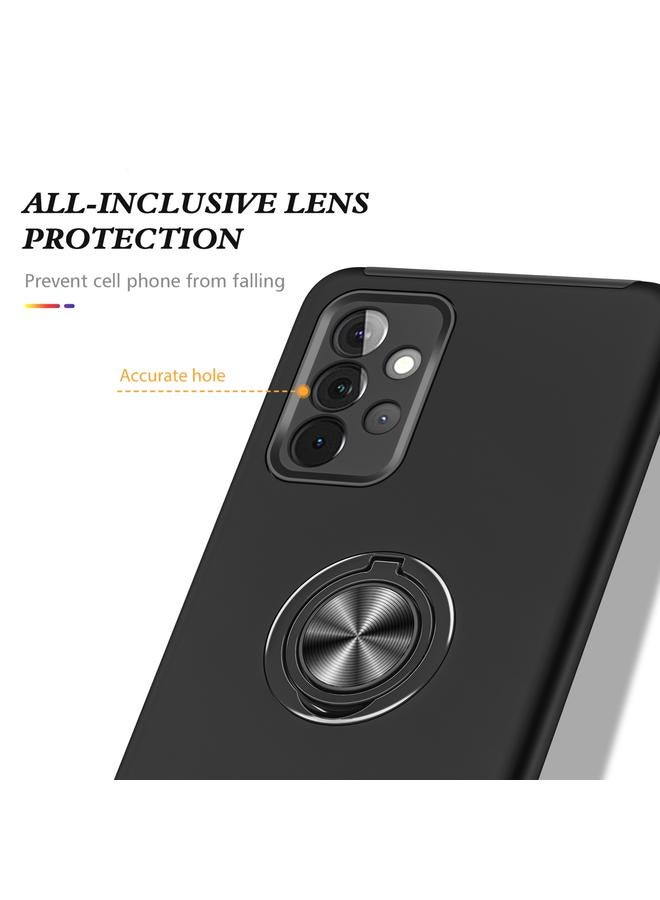 S-TOP Case For Samsung Galaxy A72 PC + TPU Shockproof Magnetic Protective Case with Invisible Ring Holder - Image 4