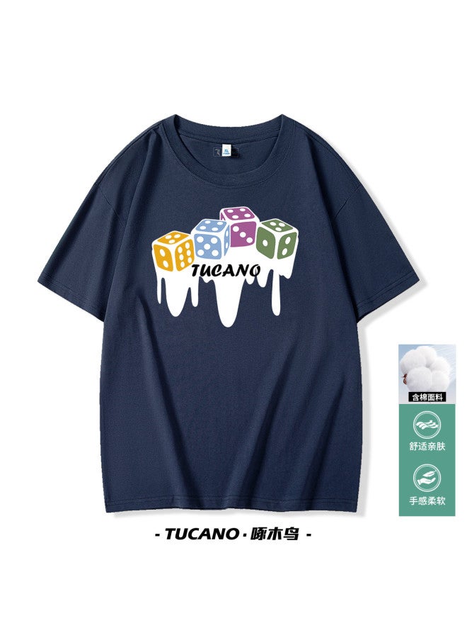 Tucano Men's Summer American High Street Short Sleeve T-shirt - Loose Fit Thin Casual Tee For Teens, Breathable Cotton Crewneck Basic Top Trendy Streetwear - Image 2