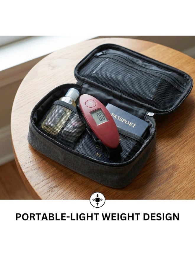  حىجيقس Digital Luggage Scale - Portable Travel Suitcase Weight Scale, Compact & Lightweight, Oval Shape, Easy to Use for Accurate Measurements, 40 KG/88.18 Lbs Capacity - Image 4