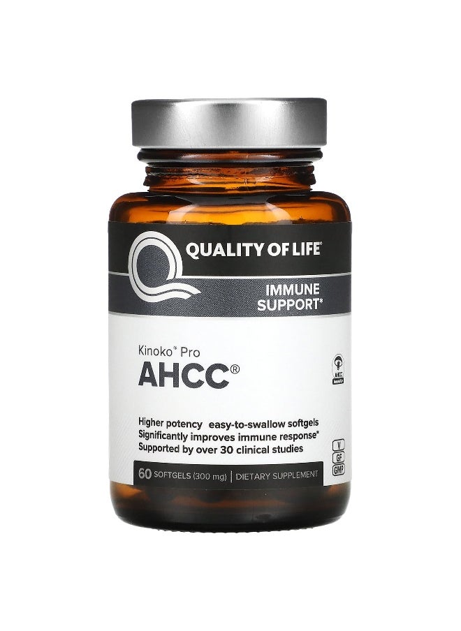 Quality of Life - Quality of Life, Kinoko Pro AHCC, 300 mg, 60 Softgels - Image 1