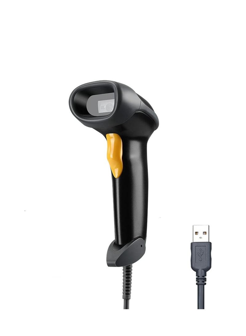 EPOS Portable USB Port Laser Barcode Bar Code Scanner Reader for Warehouse POS EPOS 2D Barcode Scanner, 1D QR Handheld USB Bar Codes Reader CCD  Data Matrix Bar Code Image Automatic Scanning Work with Windows XP/7/8/10 MacOS Linux for Shop Supermarket Library - Image 1