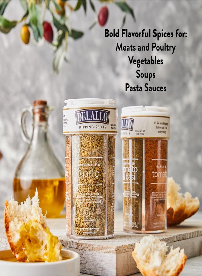DeLallo Italian Seasoning Shaker, 4 oz Container, (3 Pack), with Garlic, Pepper & Tomato, Sun-Dried Tomato, Rosemary, and Parmesan, Spices for Bread Dipping, Non-GMO, Gluten-Free - Image 2