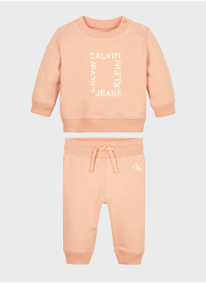 Calvin Klein Jeans Infant Logo Sweatshirt & Sweatpants Set