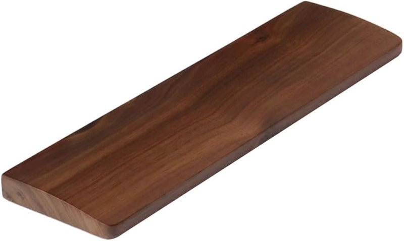 Walnut Wood Keyboard Wrist Rest Ergonomic Palm Support 440x80mm for Office Gaming - Image 1