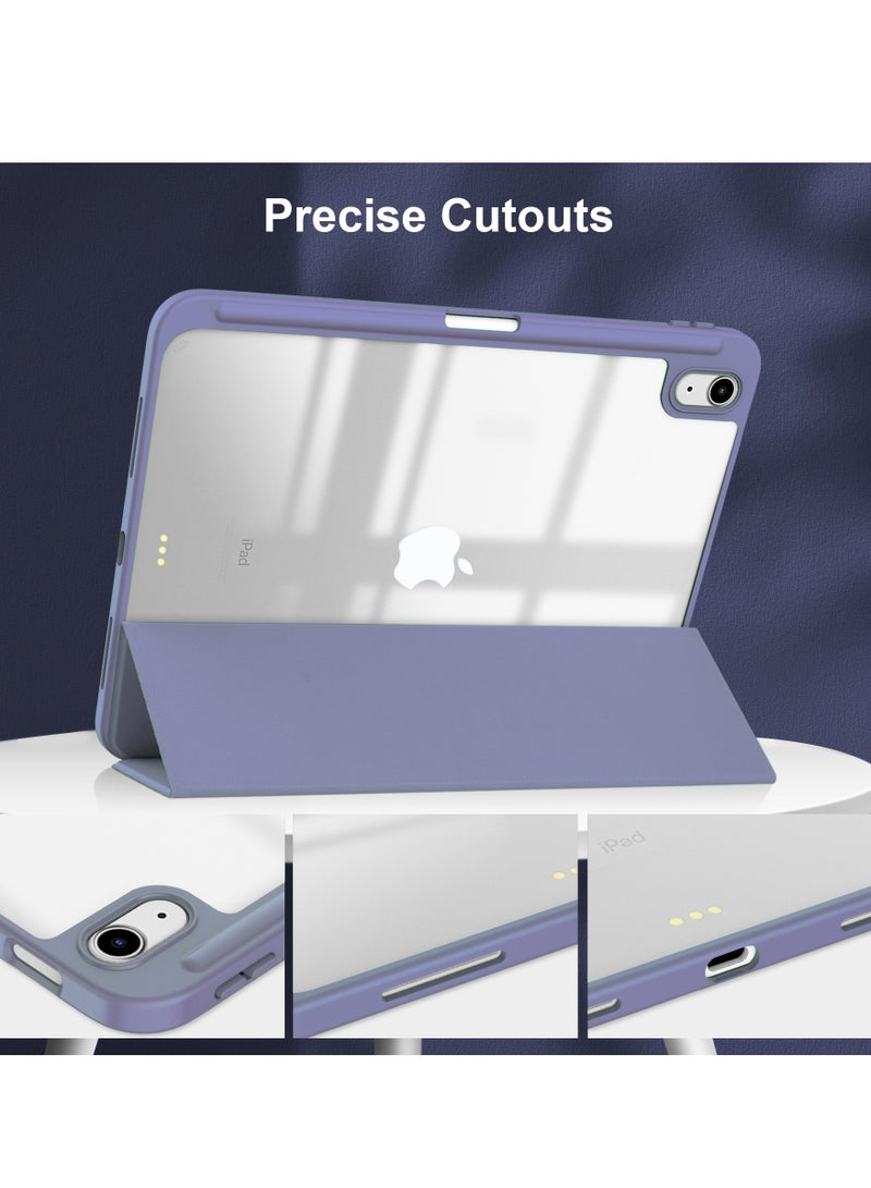 Case for iPad Air 6th 11 Inch M2 2024/ iPad Air 7th 11 Inch M3 2025/ iPad Air 5th 2022 10.9 Inch/iPad Air 4th 2020 10.9 Inch/iPad Pro 11 inch (2022/2021/2020/2018) with Pencil Holder Lens protector, Clear Transparent Back Shell Slim Stand Shockproof Tablet Cover, Auto Wake/Sleep - Image 3