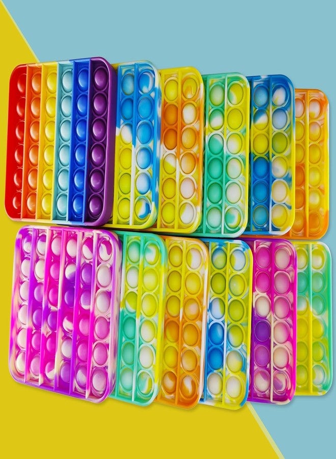 HENXING 12 Pcs Pop Bubble Fidget Toys for Party Favors, Stress Relief Pressure Relieving Toys for Kids, Pop Bulk Toddler Toy for Birthday Christmas Valentine Gifts and Classroom Prizes - Image 4