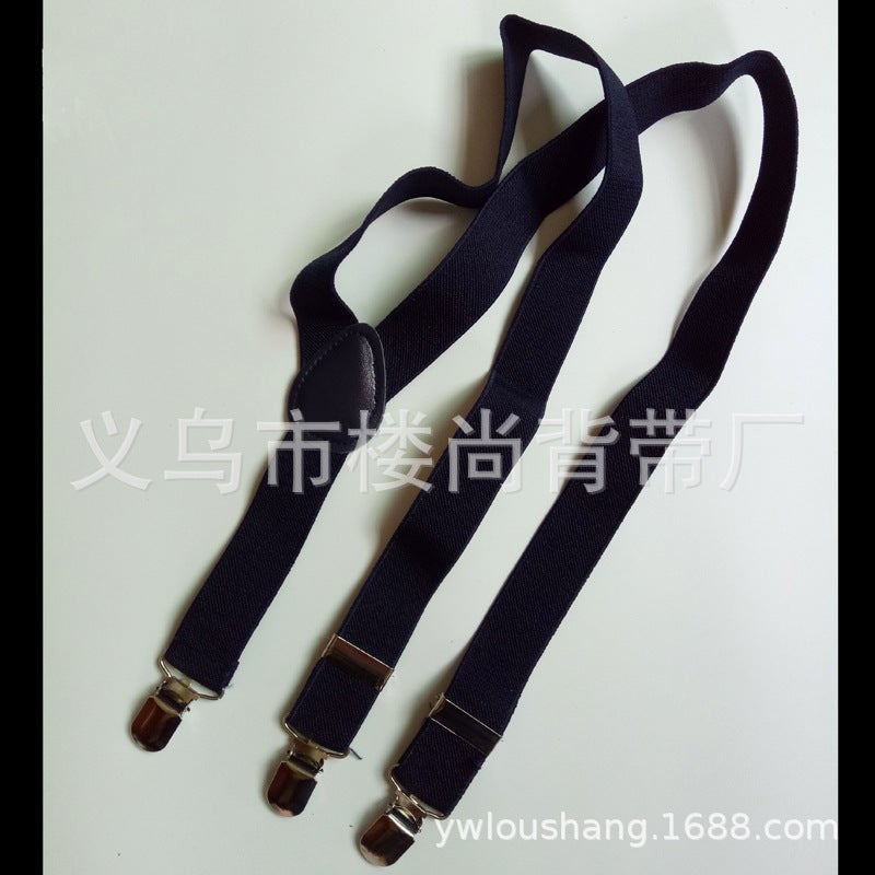 Supply Solid Color Children'S Suspender Clip Baby Suspenders 3 Clips Y-Shaped Performance Clothing Matching Suspender - Image 4