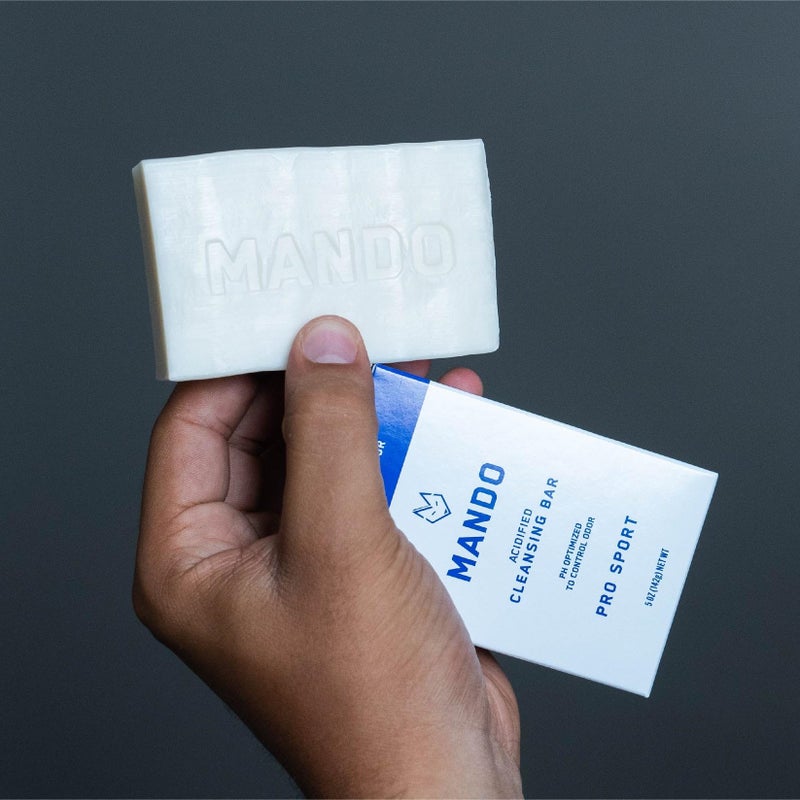 Mando Acidified Cleansing Bar - 24-Hour Odor Control - Removes Odor Better than Soap - Moisturizing Formula - SLS Free, Paraben Free - Safe For Sensitive Skin - Pro Sport - Image 5