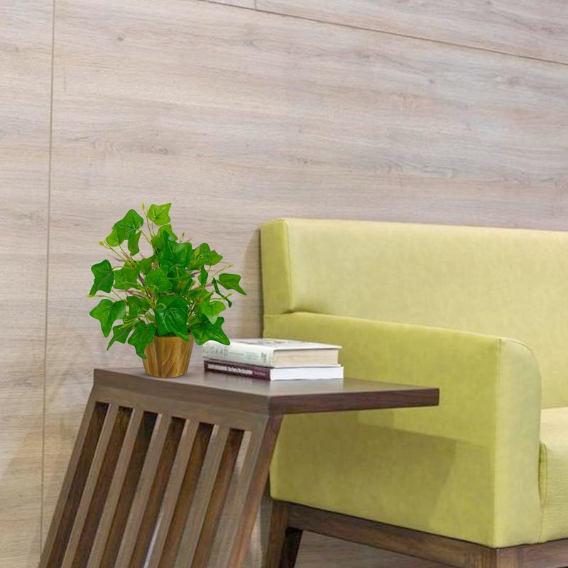 fancymart Artificial Plant Leaves in Wooden Pot Perfect Potted Decoration for Home Living Room & Office Spaces Décor - Image 5