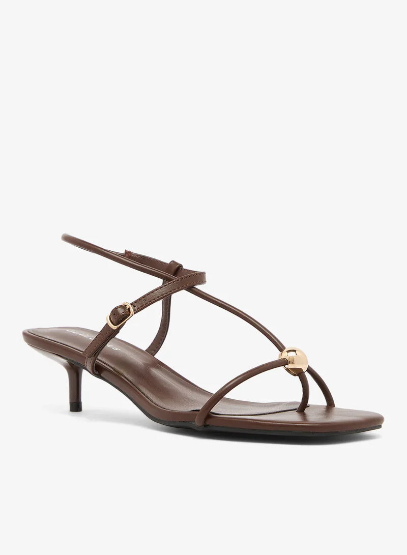 Glamorous Casual Ankle Strap Heeled Sandals