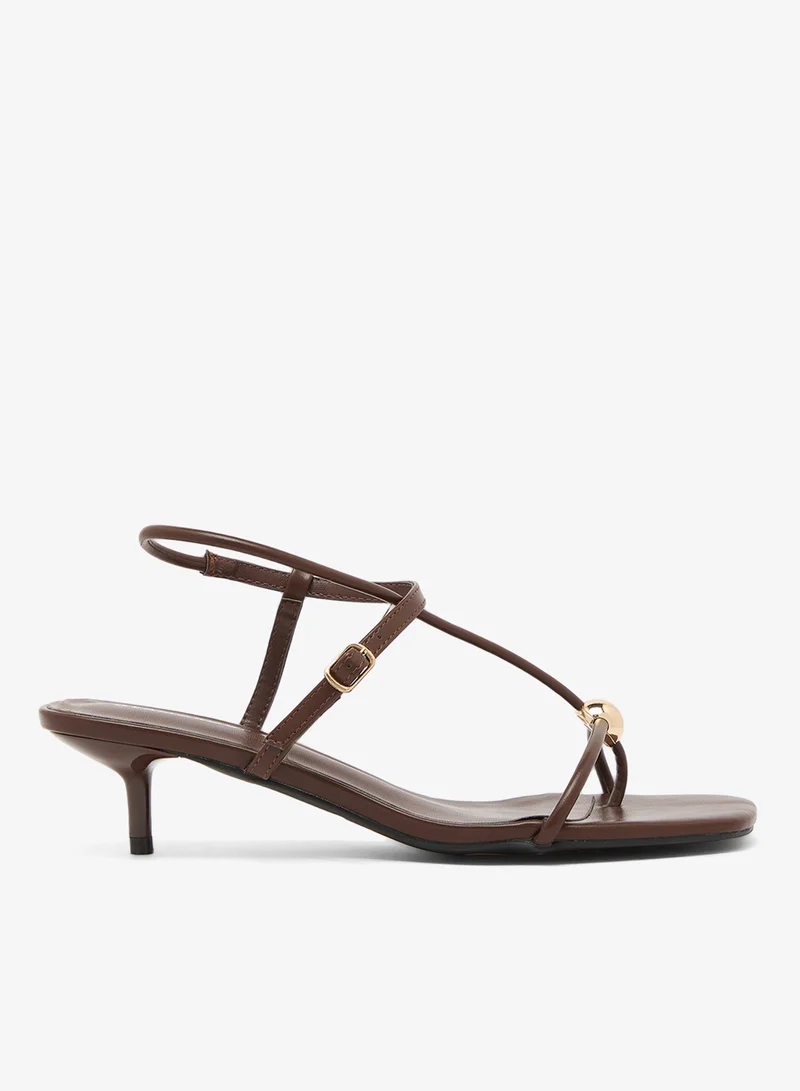 Casual Ankle Strap Heeled Sandals