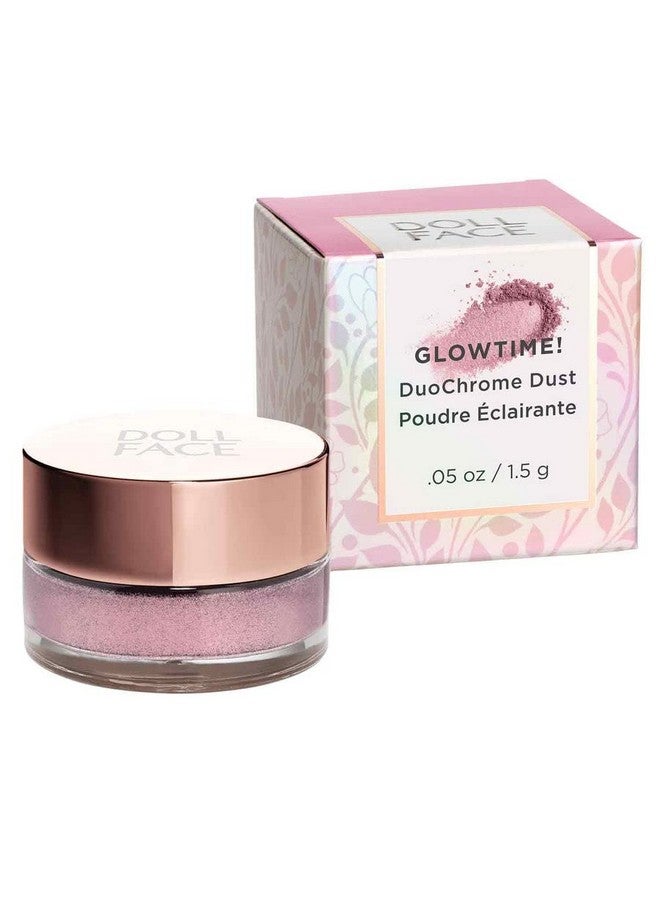 Doll Face Highlighter Makeup Glowtime! Duochrome Dust Holographic Illuminator Loose Powder Feather Light Eye Face & Body Shimmer Make Up (Full Moon) - Image 2