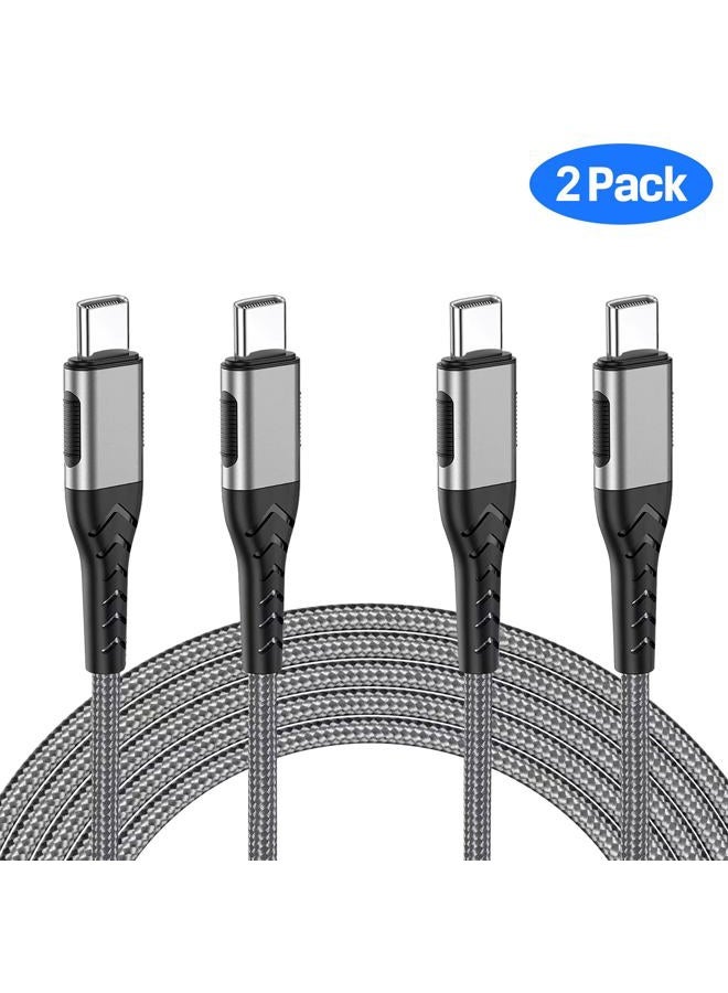 Durcord USB C to USB C Cable, 2Pack100W 3ft USB C Charger Cable Fast Charging for Android Phone Pad, Type C to Type C Charger Braided USB Cable - Image 2