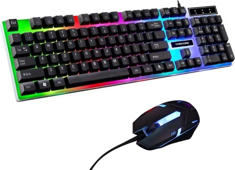 كونكورد C-56 Illuminated Gaming Mouse Keyboard Set