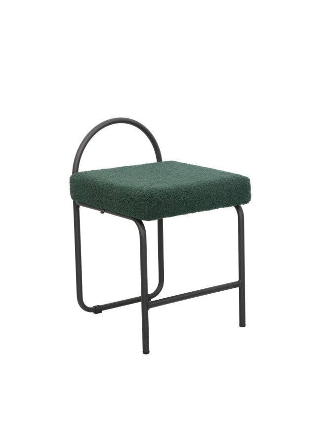 DANUBE HOME Hanner Green/Black Bar Stool - Stylish Metal & Fabric Seating for Home & Kitchen, Durable Upholstery, Ideal for Modern Decor, Size: L40.5xW41.5xH64.5cm - Image 1