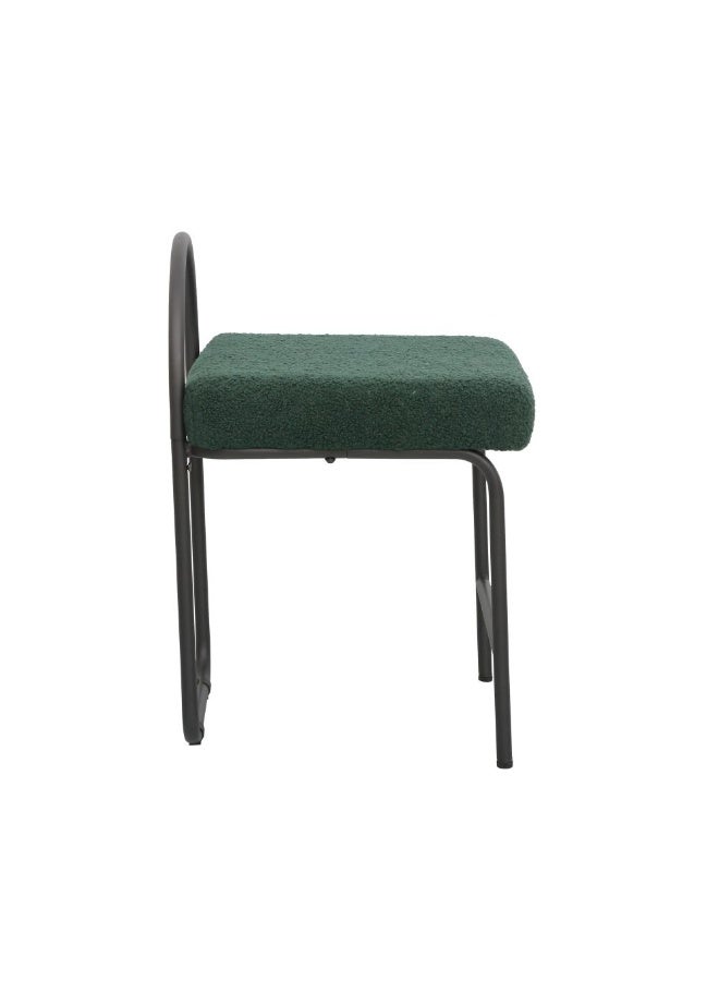 DANUBE HOME Hanner Green/Black Bar Stool - Stylish Metal & Fabric Seating for Home & Kitchen, Durable Upholstery, Ideal for Modern Decor, Size: L40.5xW41.5xH64.5cm - Image 5