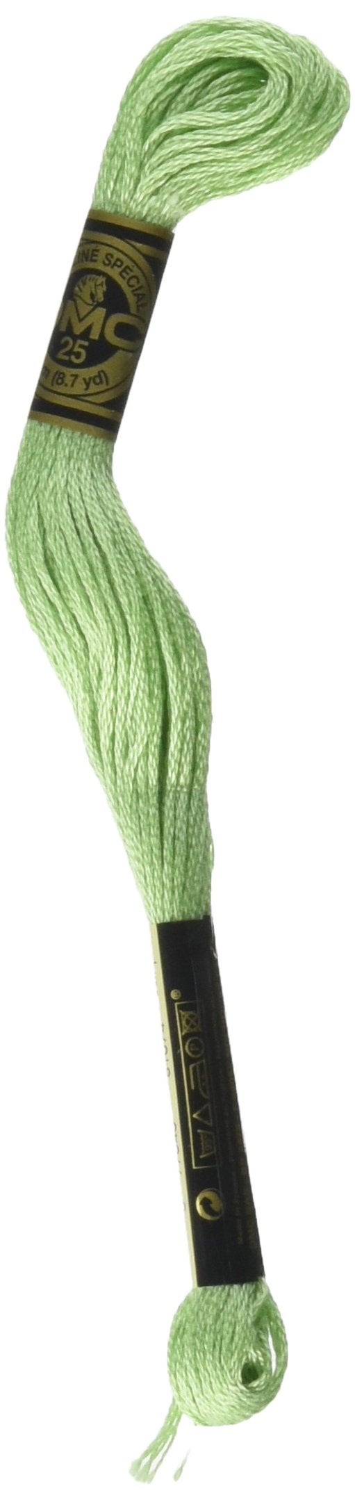 DMC 117-164 Mouline Stranded Cotton Six Strand Embroidery Floss Thread, Light Forest Green, 8.7-Yard