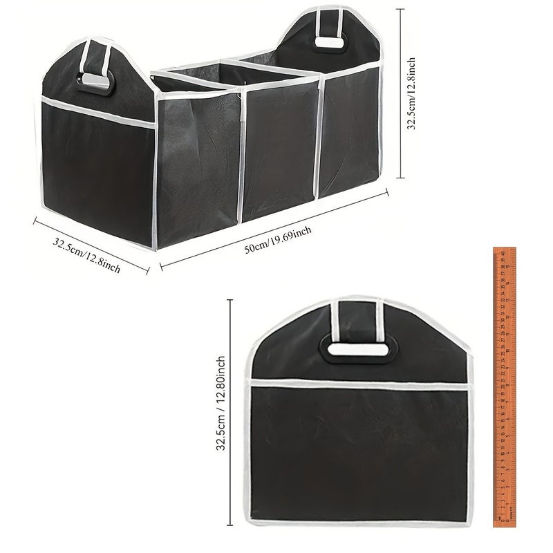 Black Non Slip Car Trunk Organizer Durable Collapsible Storage Bag - Image 4