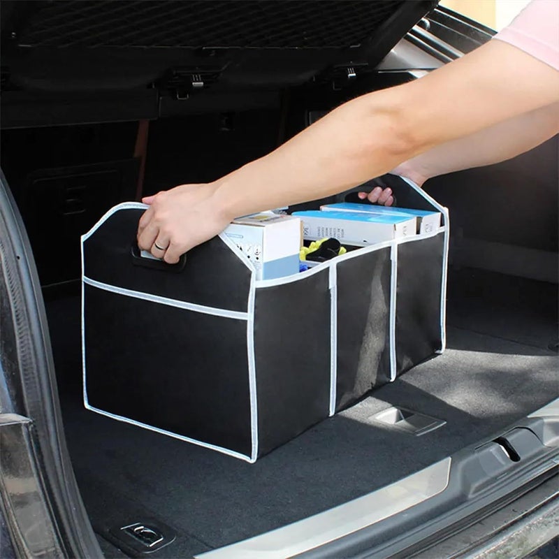 Black Non Slip Car Trunk Organizer Durable Collapsible Storage Bag - Image 3