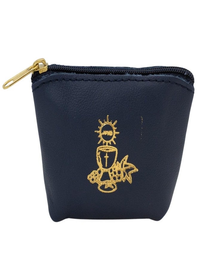 VENERARE Colorful Rosary Pouch in Italian Leather (Blue) - Image 1
