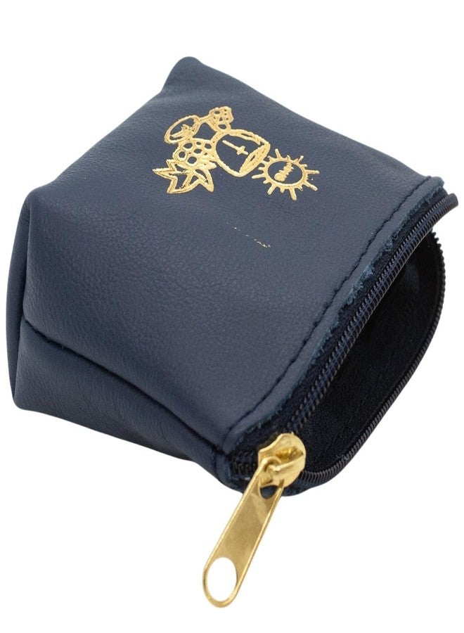 VENERARE Colorful Rosary Pouch in Italian Leather (Blue) - Image 3