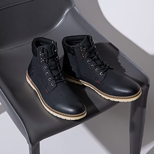 Vostey Men's Chukka Boots Motorcycle Casual Hiking Boot for Men(BMY671B Black 11) - Image 5