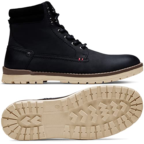 Vostey Men's Chukka Boots Motorcycle Casual Hiking Boot for Men(BMY671B Black 11) - Image 2