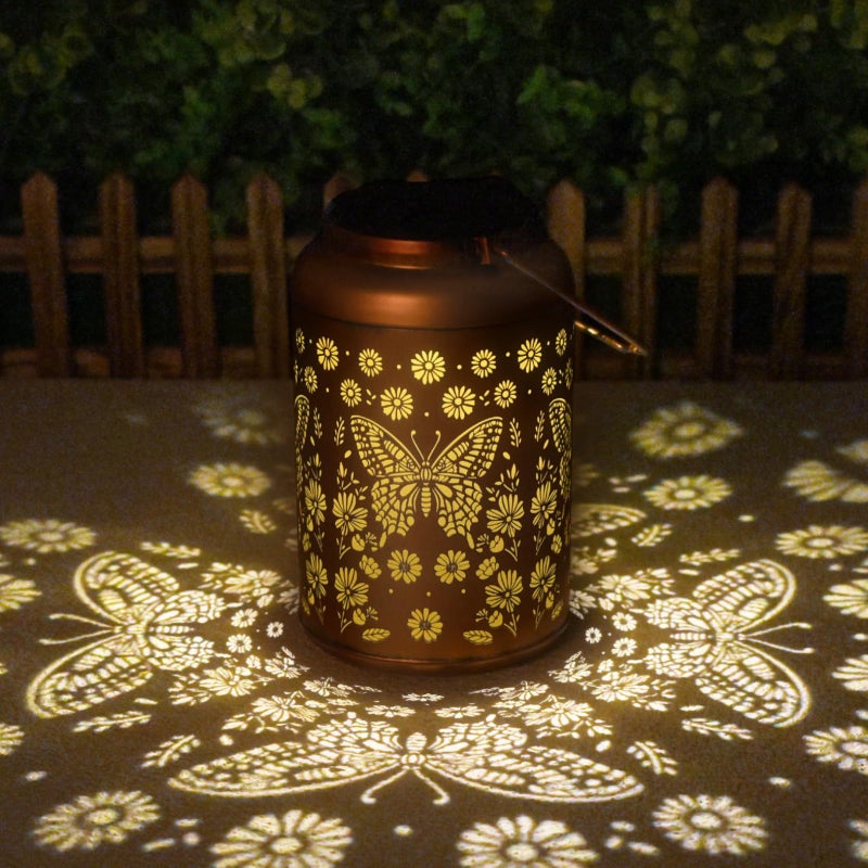 Cawalap Mothers Day Gifts for Women Mom Grandma, Birthday Gifts Butterfly Solar Lights Outdoor Waterproof, Decoration Outside for Outdoor, Yard, Garden Decor Butterflies Solar Lantern - Image 1