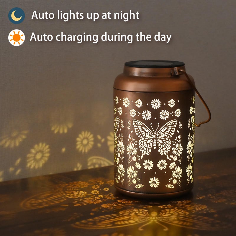Cawalap Mothers Day Gifts for Women Mom Grandma, Birthday Gifts Butterfly Solar Lights Outdoor Waterproof, Decoration Outside for Outdoor, Yard, Garden Decor Butterflies Solar Lantern - Image 2