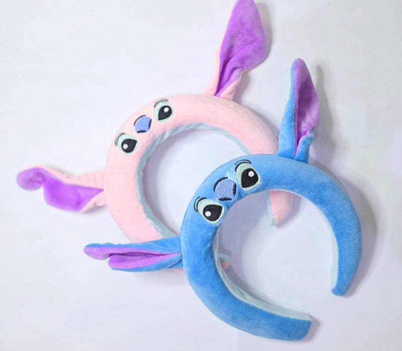 عبوة من قطعتين من عصابات الرأس بتصميم ستيتش اللطيف للبنات والأطفال