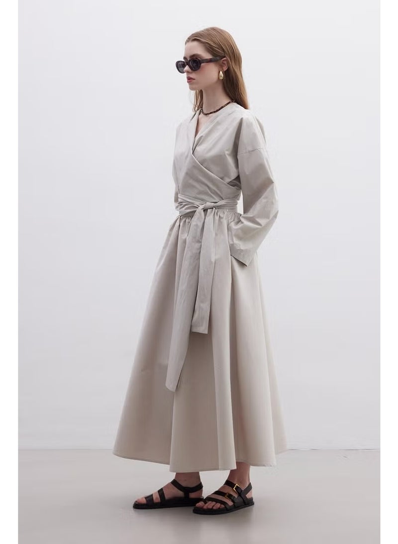Manuka Kimono Style Premium Shirt Stone - Image 5